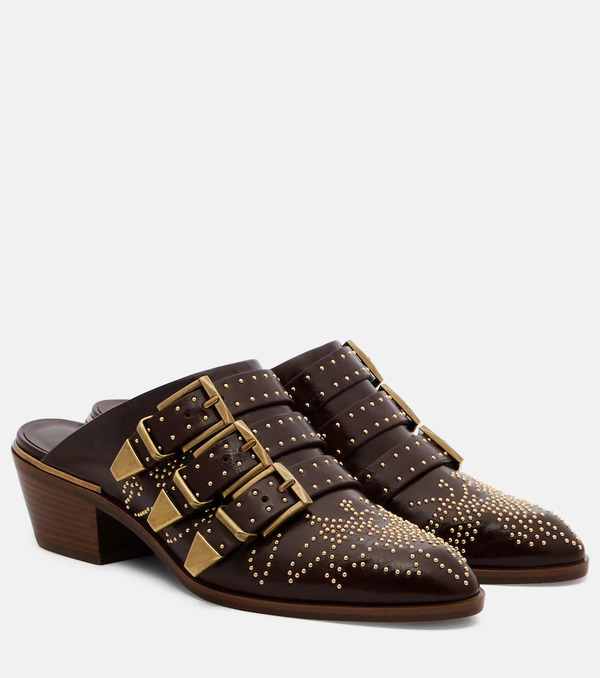  Chloe Chloã© Susan Studded Leather Mules 
