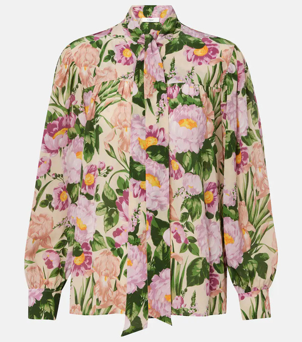  Chloe Chloã© Tie-neck Silk Crãªpe De Chine Blouse 