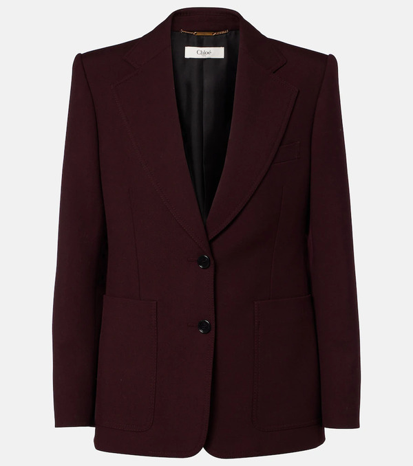  Chloe Chloã© Wool Gabardine Blazer 