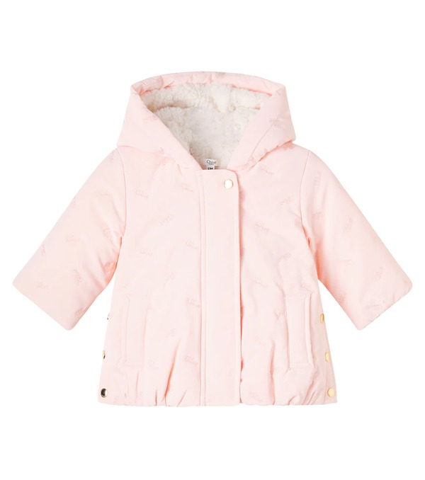  Chloe Kids Chloã© Kids Baby Embroidered Hooded Jacket 