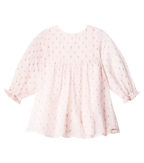  Chloe Kids Chloã© Kids Baby Sequined Silk-blend Dress 