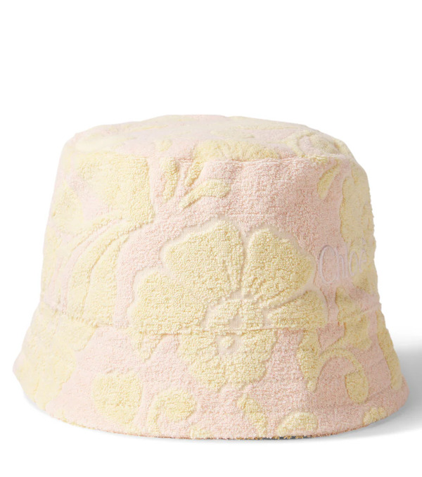  Chloe Kids Chloã© Kids Floral Cotton-blend Terry Bucket Hat 