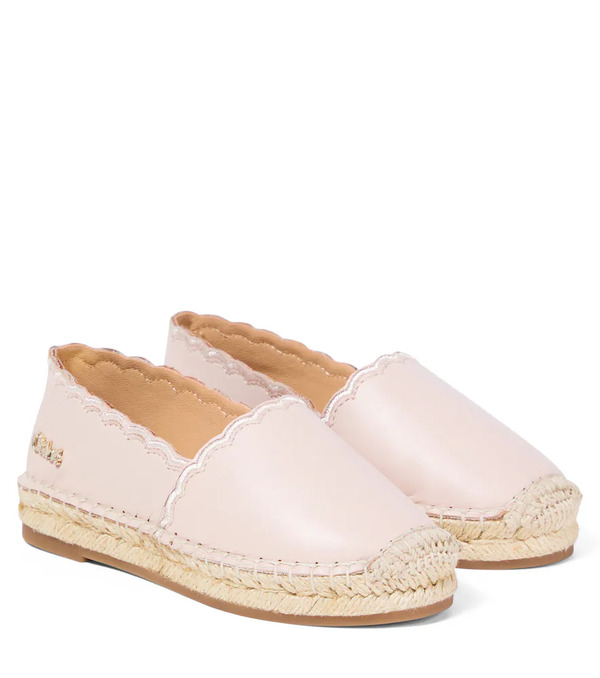  Chloe Kids Chloã© Kids Leather Espadrilles 