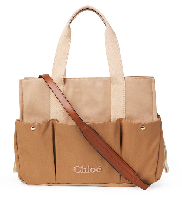  Chloe Kids Chloã© Kids Logo Cotton Diaper Bag 