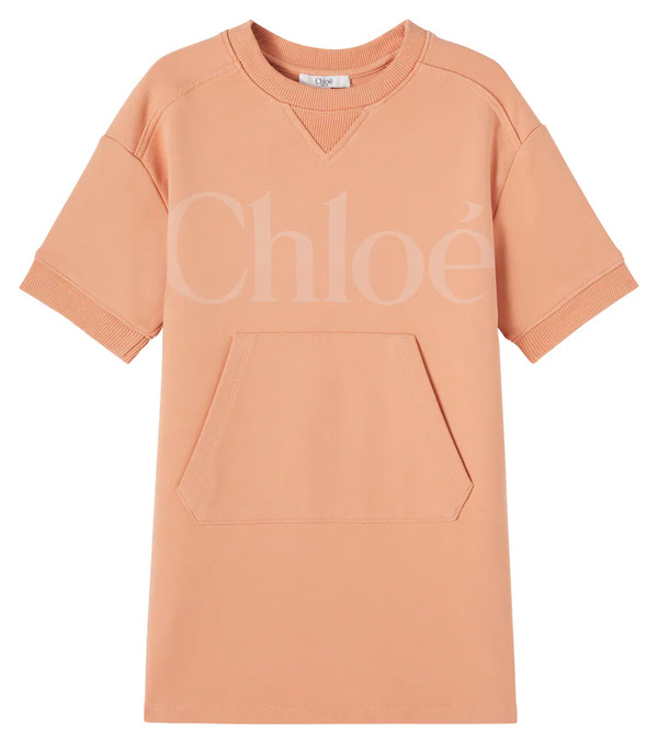  Chloe Kids Chloã© Kids Logo Cotton Sweatshirt Dress 