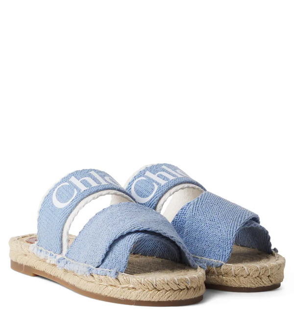  Chloe Kids Chloã© Kids Logo Espadrille Sandals 