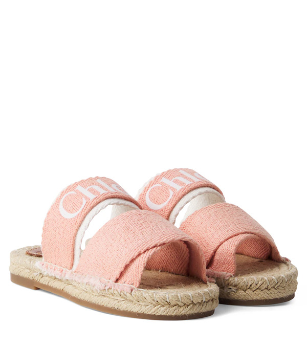  Chloe Kids Chloã© Kids Logo Espadrille Sandals 