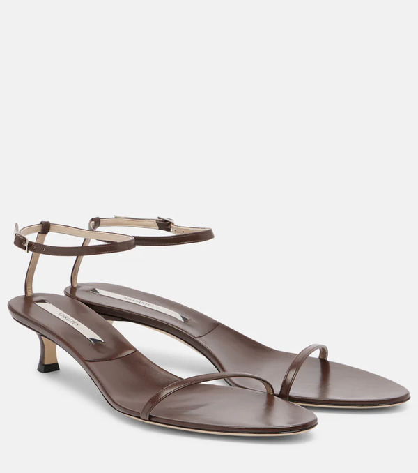  Christen Christen Double Strap 35 Leather Sandals 