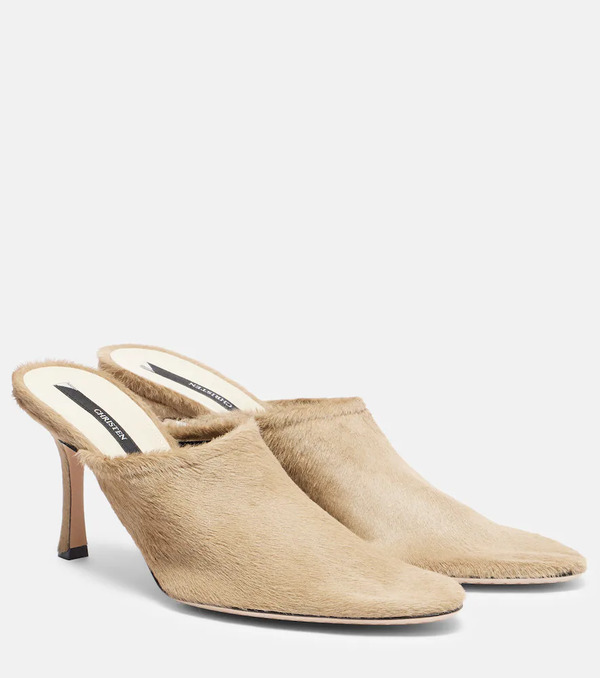  Christen Christen Elipse 75 Calf Hair Mules 