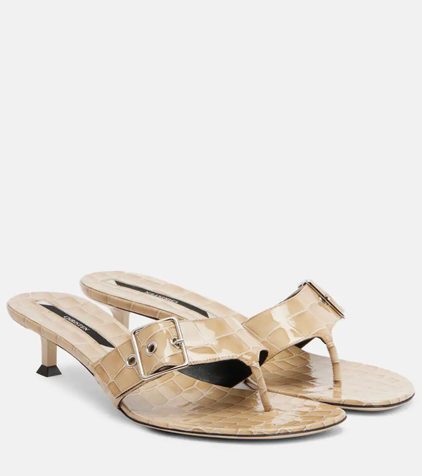  Christen Christen Helix 35 Patent Leather Thong Sandals 