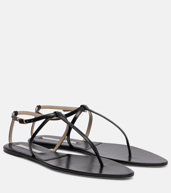  Christen Christen Mono Strap Leather Thong Sandals 