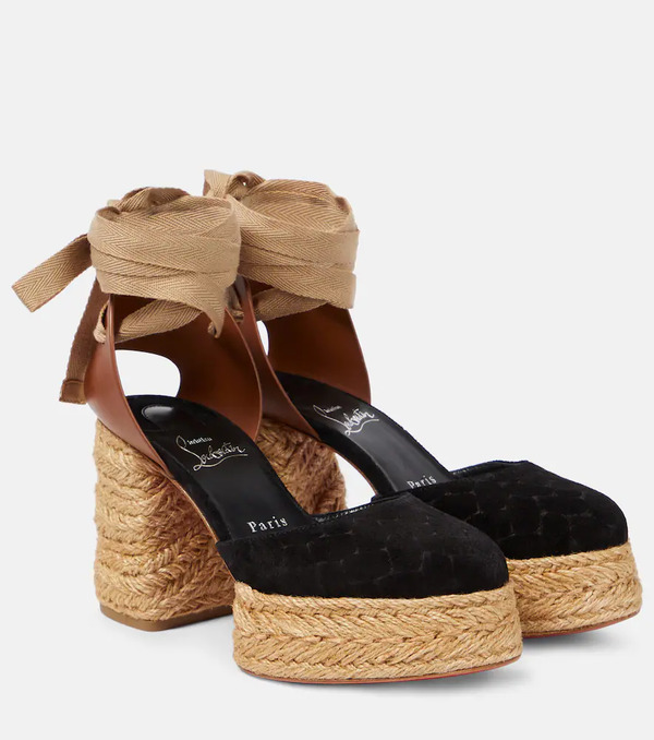  Christian Louboutin Christian Louboutin Brigissima 70 Espadrille Sandals 