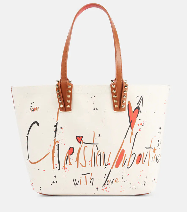  Christian Louboutin Christian Louboutin Cabata Large Leather-trimmed Tote Bag 