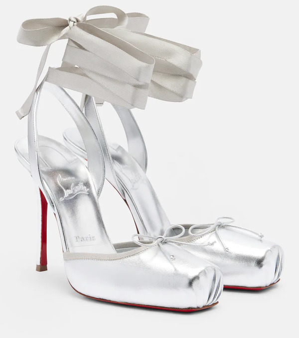  Christian Louboutin Christian Louboutin Cassia Metallic Leather Pumps 
