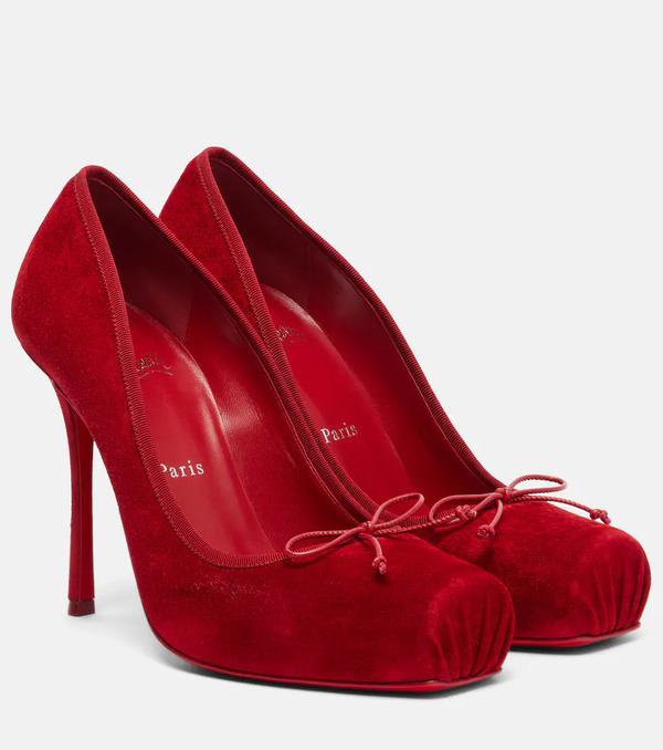  Christian Louboutin Christian Louboutin Cassia Nodo 100 Suede Pumps 