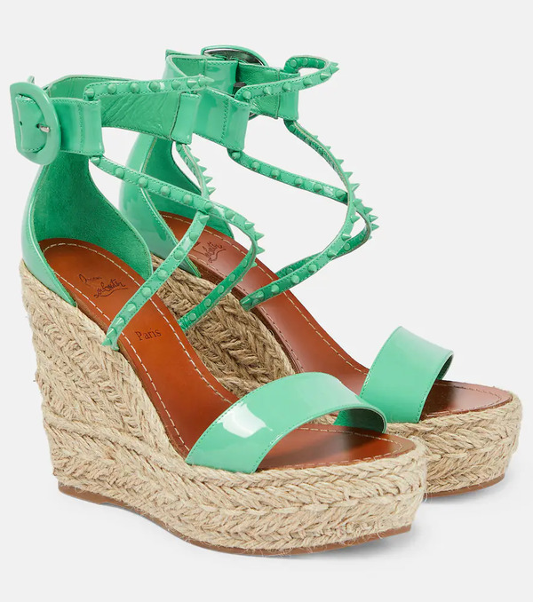  Christian Louboutin Christian Louboutin Chocazeppa 120 Embellished Wedge Sandals 