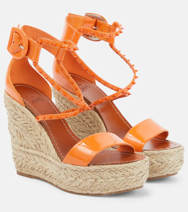  Christian Louboutin Christian Louboutin Chocazeppa 120 Embellished Wedge Sandals 