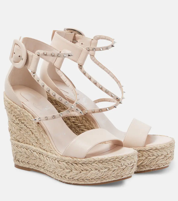  Christian Louboutin Christian Louboutin Chocazeppa Spikes 120 Espadrille Wedges 