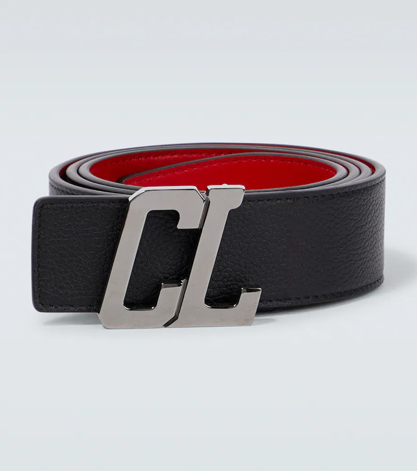  Christian Louboutin Christian Louboutin Cl Logo Reversible Leather Belt 