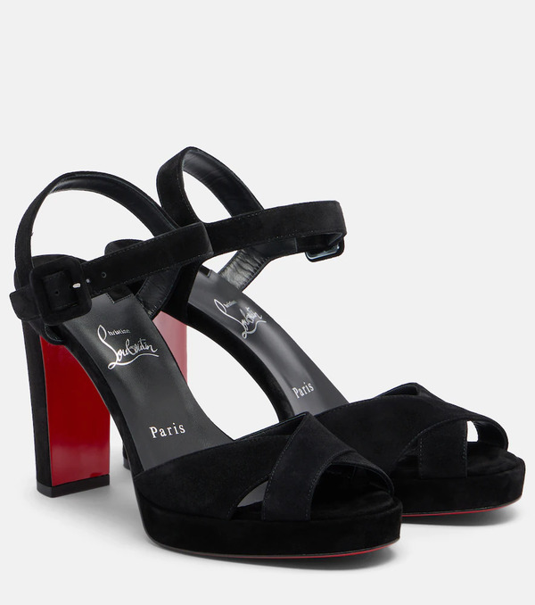  Christian Louboutin Christian Louboutin Cora 100 Suede Sandals 