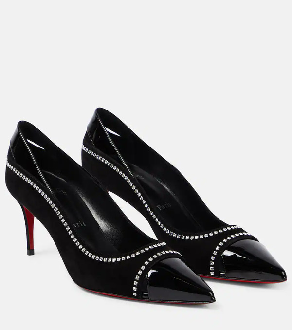  Christian Louboutin Christian Louboutin Duvette Strass 70 Patent Leather Pumps 