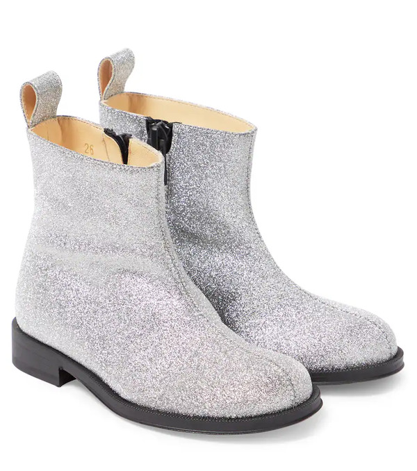  Christian Louboutin Kids Christian Louboutin Kids Bootynou Glitter Ankle Boots 