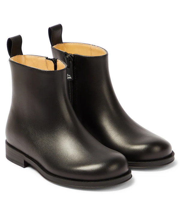  Christian Louboutin Kids Christian Louboutin Kids Bootynou Leather Ankle Boots 