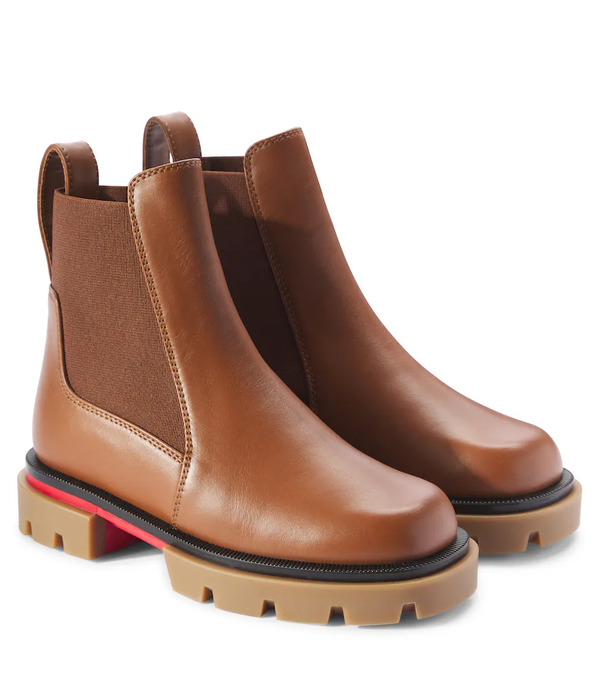  Christian Louboutin Kids Christian Louboutin Kids Marchacroche Leather Chelsea Boots 
