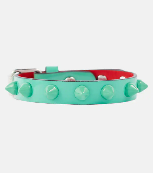  Christian Louboutin Christian Louboutin Loubilink Embellished Leather Bracelet 