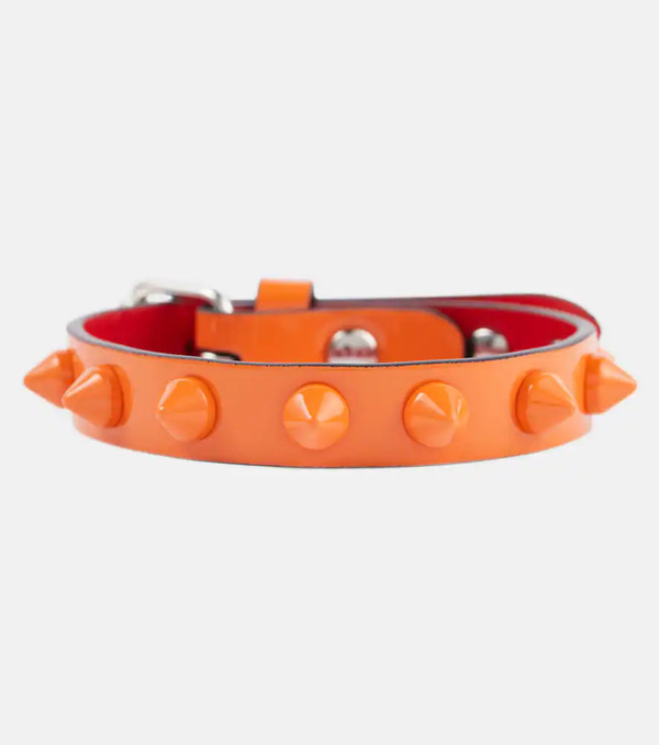  Christian Louboutin Christian Louboutin Loubilink Embellished Leather Bracelet 