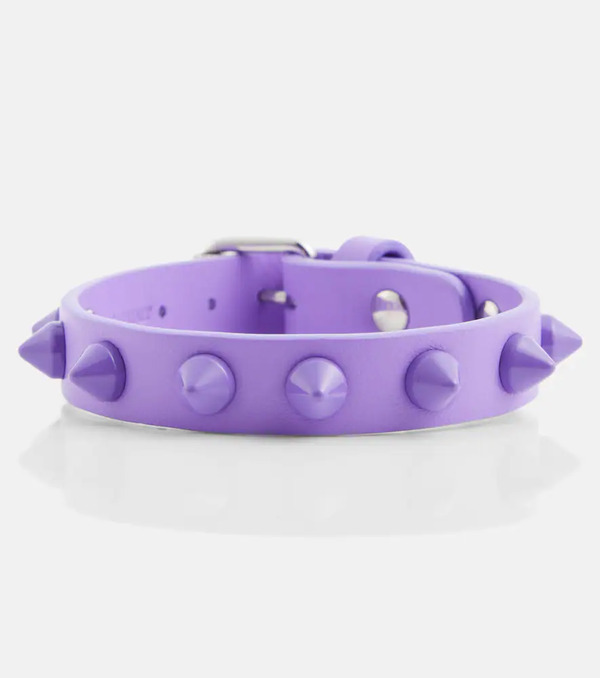  Christian Louboutin Christian Louboutin Loubilink Embellished Leather Bracelet 