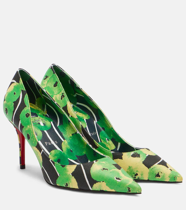  Christian Louboutin Christian Louboutin Miss Z 80 Printed Satin Pumps 