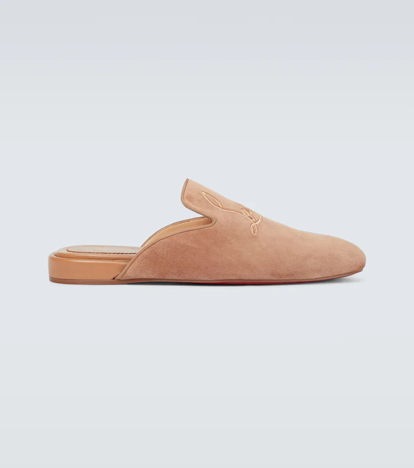  Christian Louboutin Christian Louboutin Navy Coolito Flat Mules 