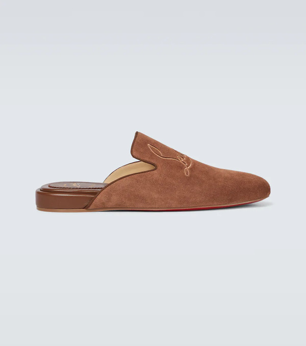  Christian Louboutin Christian Louboutin Navy Coolito Flat Mules 
