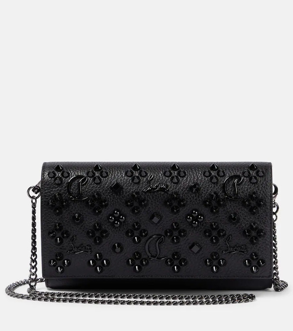  Christian Louboutin Christian Louboutin Paloma Embellished Leather Wallet On Chain 