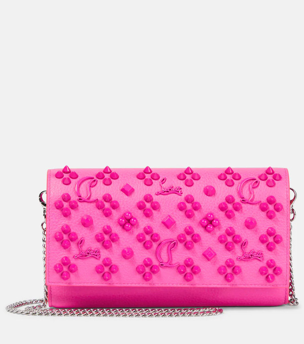  Christian Louboutin Christian Louboutin Paloma Embellished Leather Wallet On Chain 