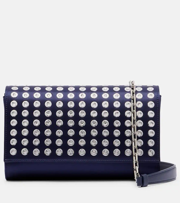  Christian Louboutin Christian Louboutin Paloma Small Satin Crãªpe Clutch 