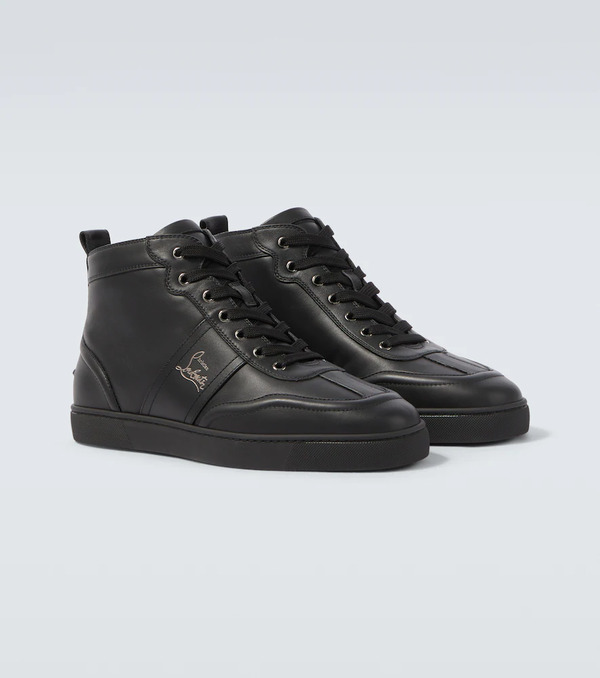  Christian Louboutin Christian Louboutin Retero Leather High-top Sneakers 