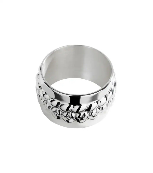  Christofle Christofle Babylone Silver-plated Napkin Ring 