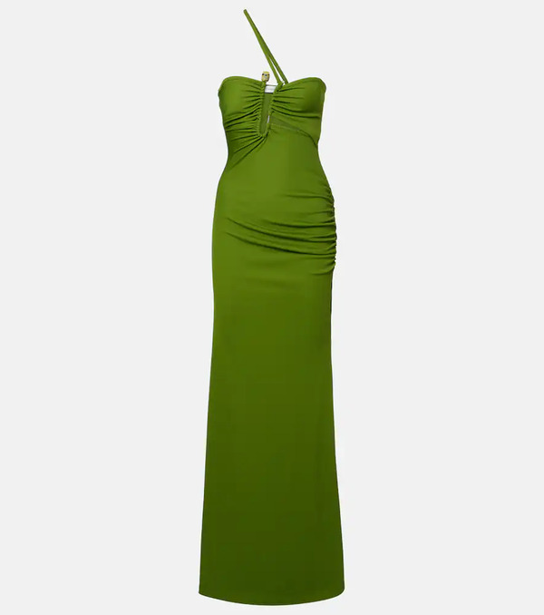  Christopher Esber Christopher Esber Crystal Pin Cutaway Embellished Maxi Dress 