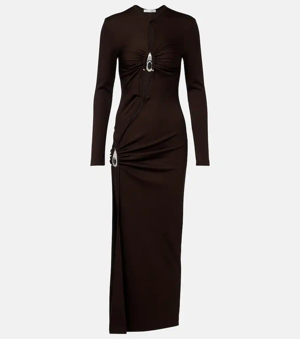  Christopher Esber Christopher Esber Cutout Ribbed-knit Midi Dress 