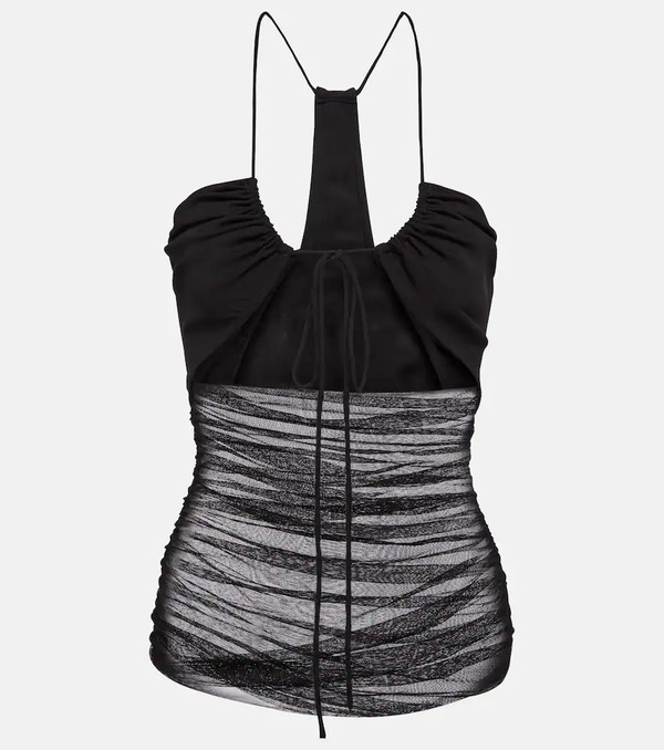  Christopher Esber Christopher Esber Cutout Silk Tulle Halterneck Top 