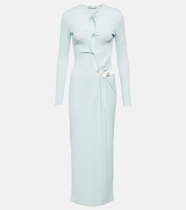  Christopher Esber Christopher Esber Gathered Cutout Jersey Midi Dress 