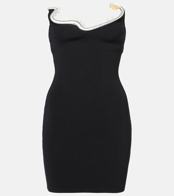  Christopher Esber Christopher Esber Mollusk Pearl-embellished Minidress 