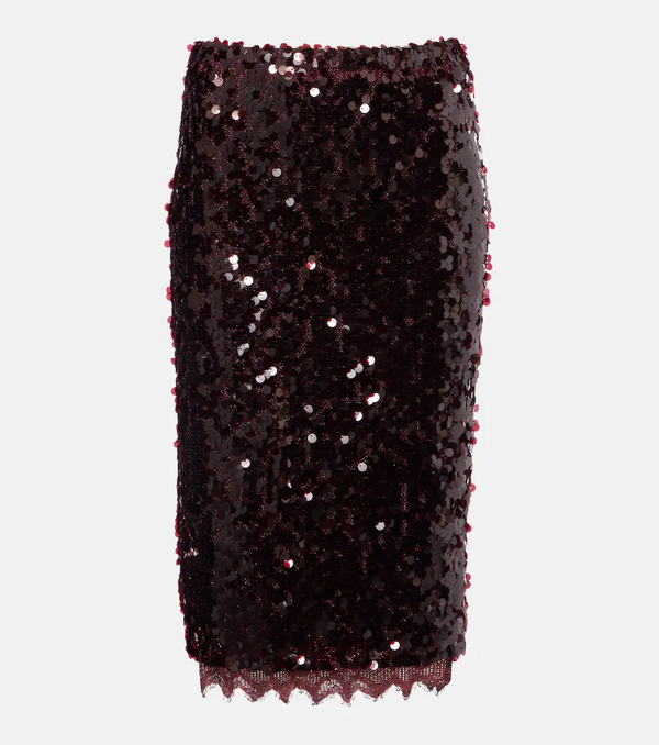  Christopher Esber Christopher Esber Opaline Sequined Midi Skirt 
