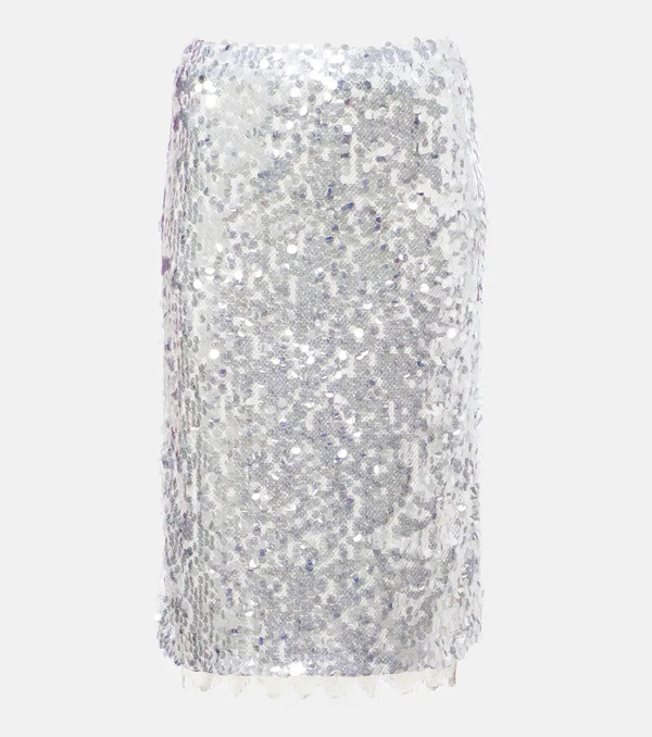  Christopher Esber Christopher Esber Opaline Sequined Midi Skirt 