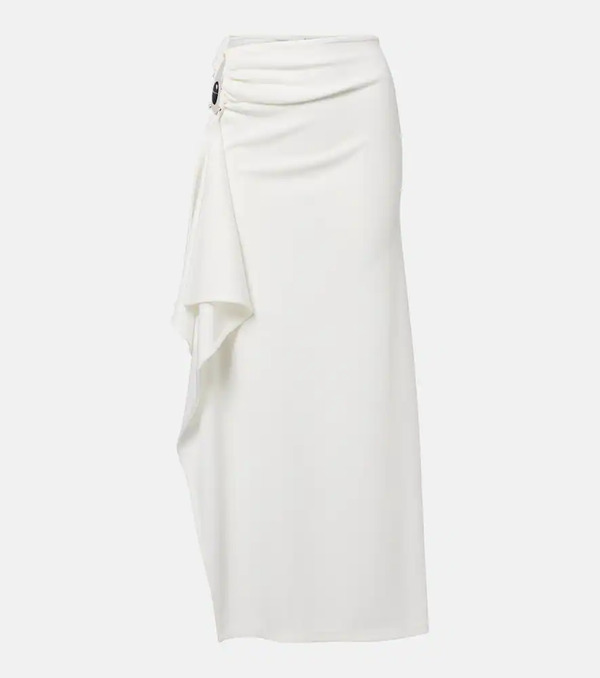 Christopher Esber Christopher Esber Ribbed-knit Draped Maxi Skirt 