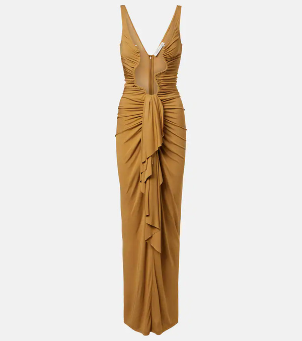  Christopher Esber Christopher Esber Salacia Cutout Draped Maxi Dress 