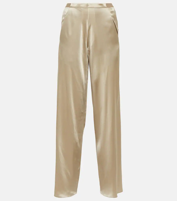  Christopher Esber Christopher Esber Silk Satin Straight Pants 