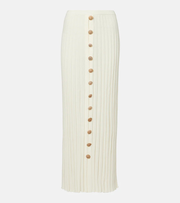  Christopher Esber Christopher Esber Sundial Shell Cotton-blend Maxi Skirt 